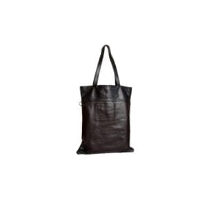Black Italian Leather Tote Bag Shopper